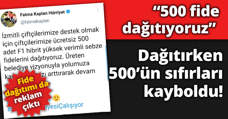  “500 fide dağıtıyoruz” Dağıtırken 500'ün sıfırları kayboldu!