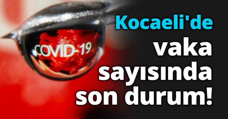 Kocaeli'de vaka sayısında son durum! 