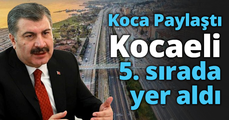 Koca Paylaştı Kocaeli 5. sırada yer aldı