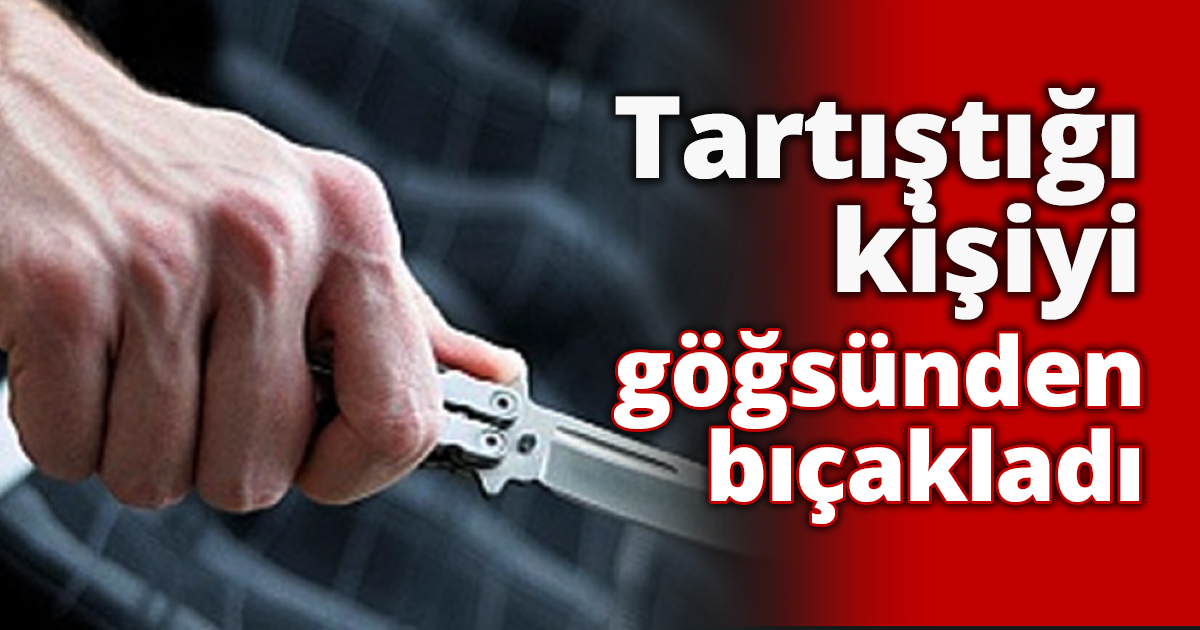 Tartıştığı kişiyi göğsünden bıçakladı