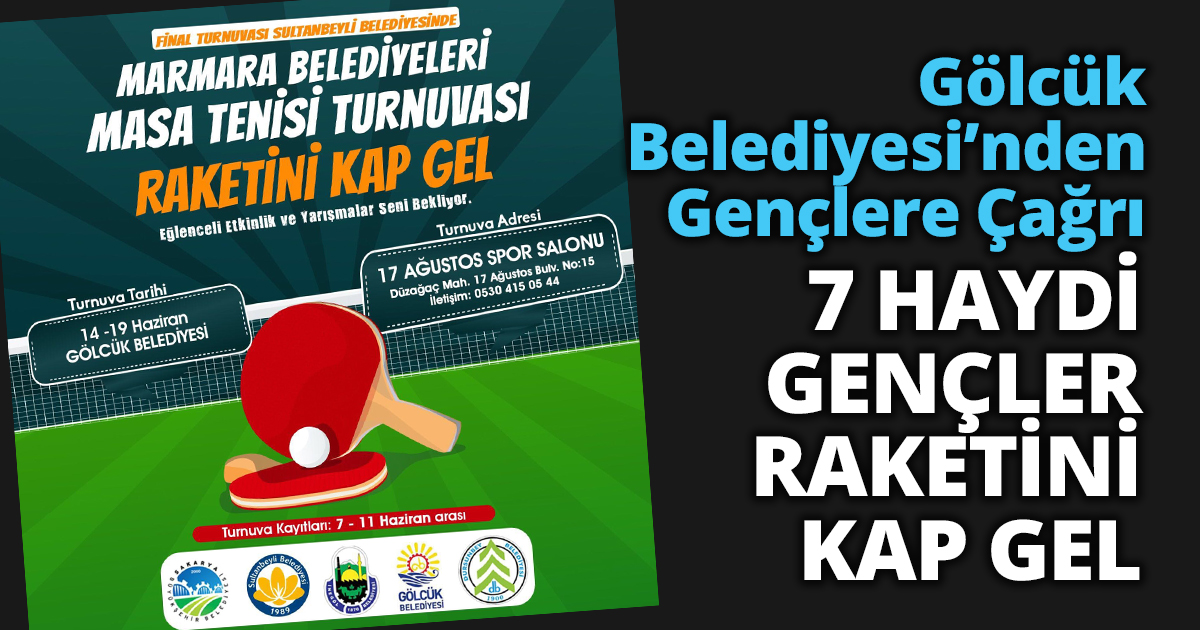 Gölcük Belediyesi’nden Gençlere Çağrı