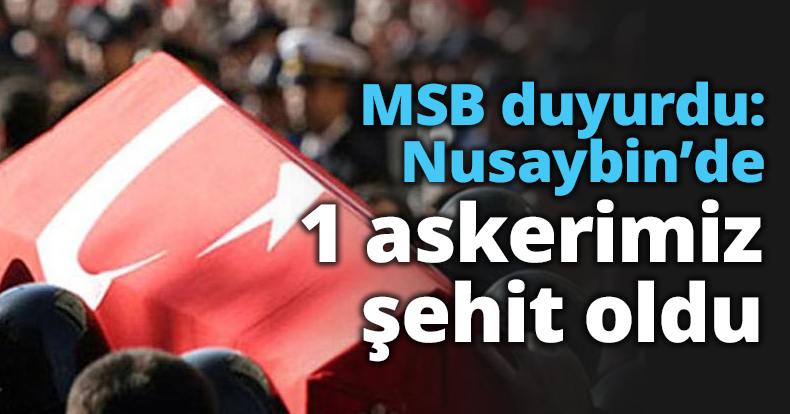 MSB duyurdu: Nusaybin’de 1 askerimiz şehit oldu