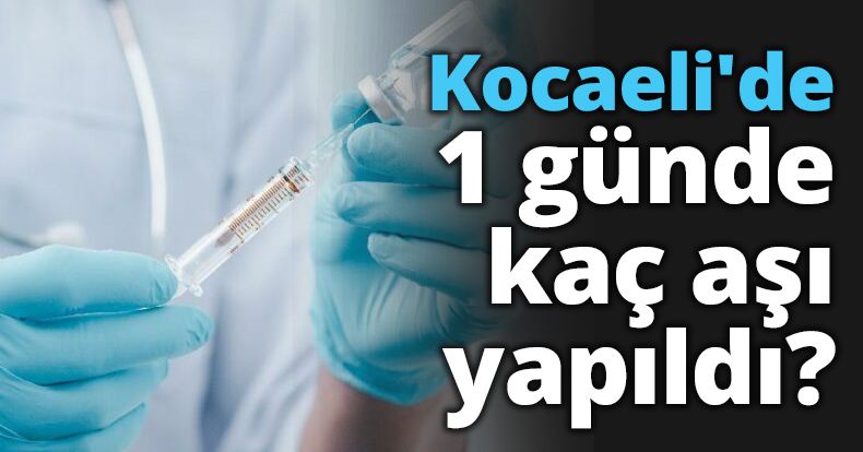 Kocaeli'de 1 günde kaç aşı yapıldı?