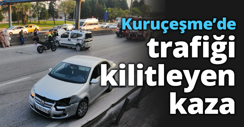 Kuruçeşme’de trafiği kilitleyen kaza