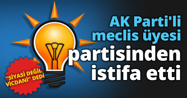 AK Parti'li meclis üyesi partisinden istifa etti