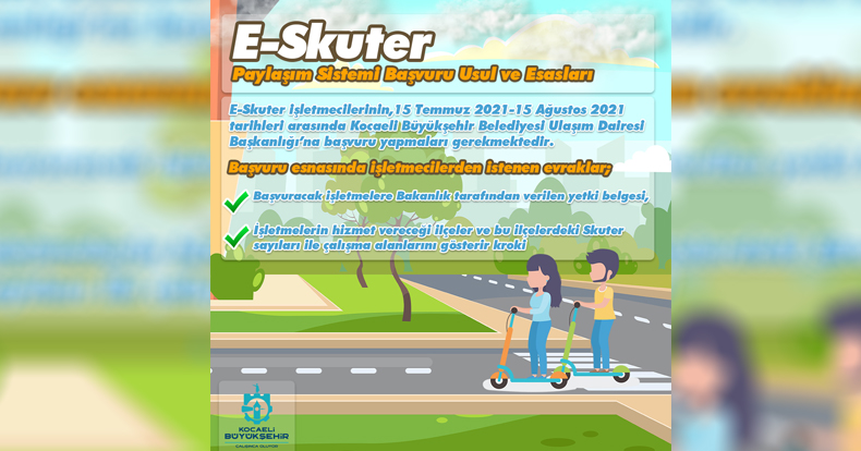 E-scuter işletmesi için başvurular alınıyor