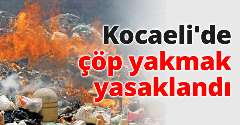 Kocaeli'de çöp yakmak yasaklandı