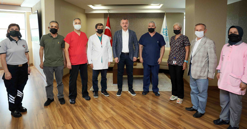 Başkan Büyükakın sağlık çalışanlarını konuk etti
