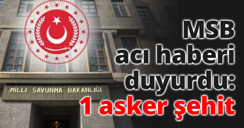 MSB acı haberi duyurdu: 1 asker şehit