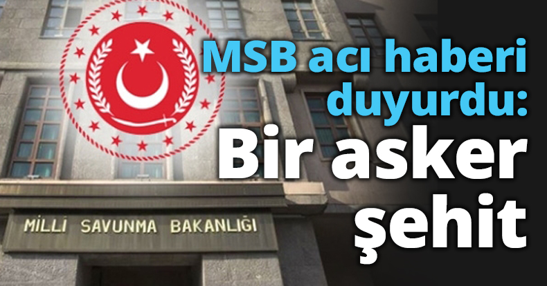 MSB acı haberi duyurdu: Bir asker şehit