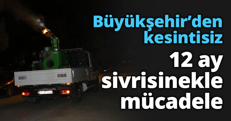 Büyükşehir’den kesintisiz 12 ay sivrisinekle mücadele