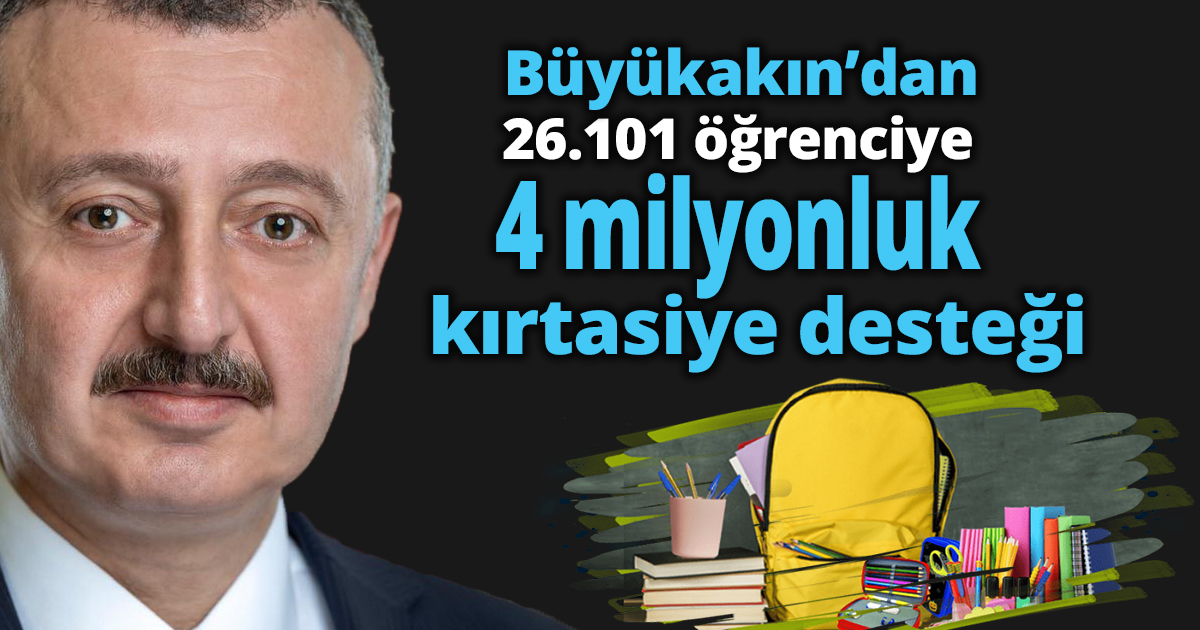 Büyükşehir’den 26.101 öğrenciye 4 milyonluk kırtasiye desteği