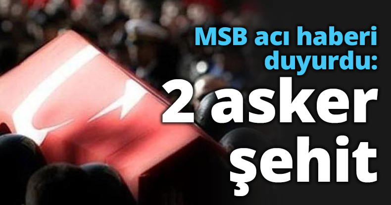 MSB acı haberi duyurdu: 2 asker şehit