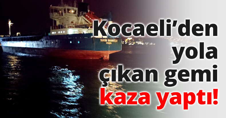 Kocaeli’den yola çıkan gemi kaza yaptı!
