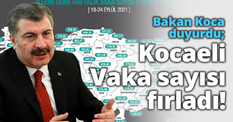 Bakan Koca duyurdu; Kocaeli vaka sayısı fırladı!