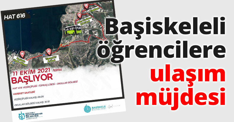 Başiskeleli öğrencilere ulaşım müjdesi