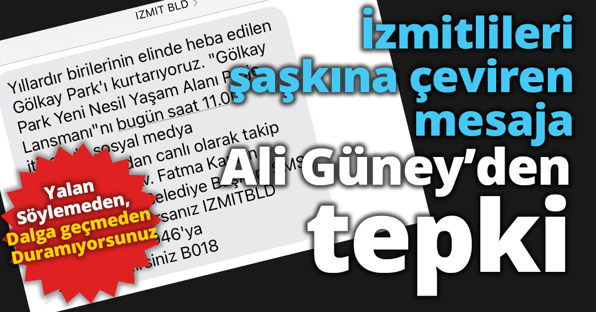 İzmitlileri şaşkına çeviren  mesaja Ali Güney’den tepki