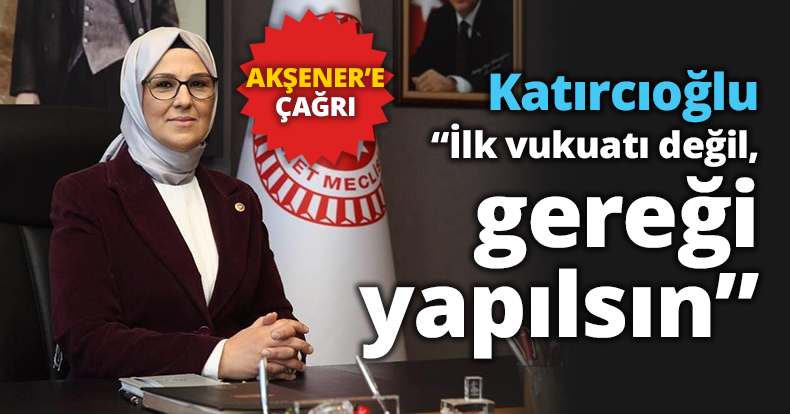 Katırcıoğlu: “İlk vukuatı  değil, gereği yapılsın”