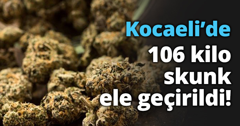 Kocaeli’de 106 kilo skunk ele geçirildi!
