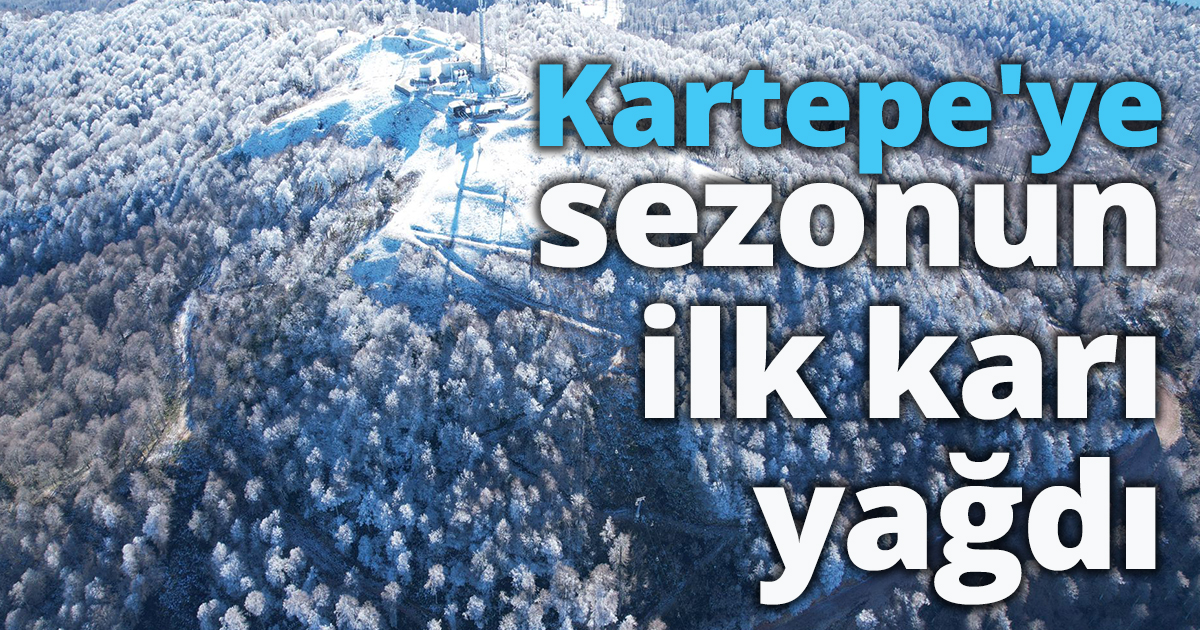 Kartepe'ye sezonun ilk karı yağdı