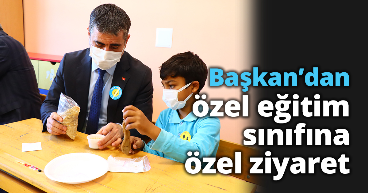 Başkan’dan özel eğitim sınıfına özel ziyaret