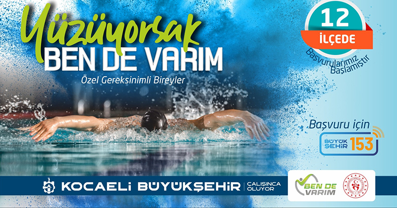 Özel çocuklar yüzüyor