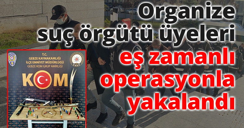 Organize suç örgütü üyeleri eş zamanlı operasyonla yakalandı