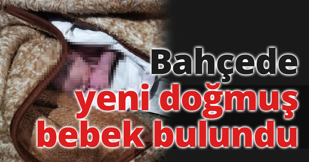 Bahçede yeni doğmuş bebek bulundu