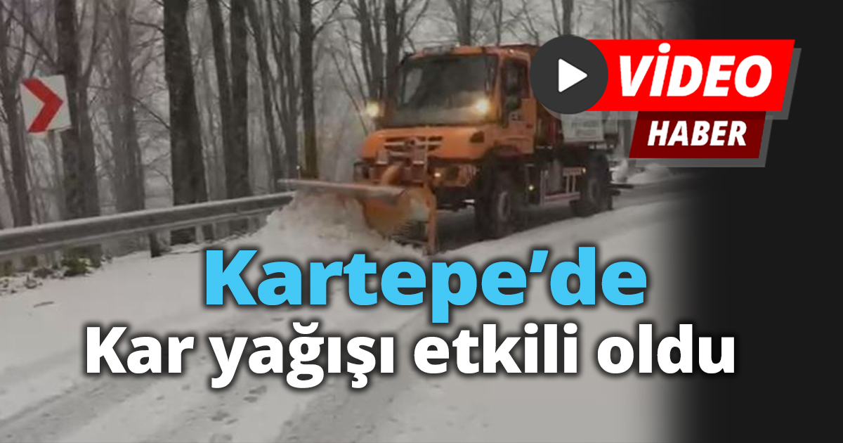 Kartepe'de Kar yağışı etkili oldu