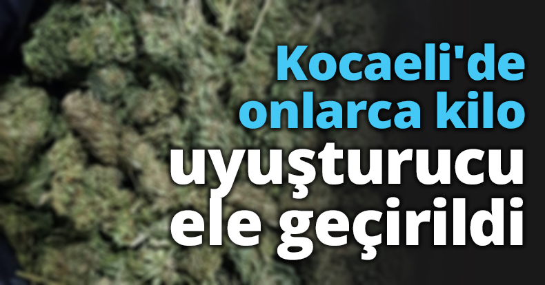 Kocaeli'de onlarca kilo uyuşturucu ele geçirildi