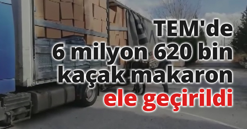 TEM'de 6 milyon 620 bin kaçak makaron ele geçirildi