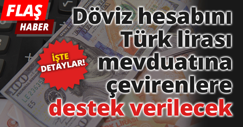 Döviz hesabını Türk lirası mevduatına çevirenlere destek verilecek
