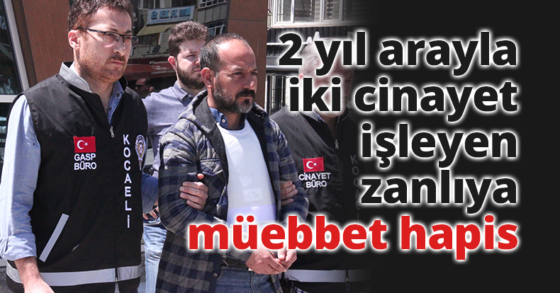 2 yıl arayla iki cinayet işleyen zanlıya müebbet hapis