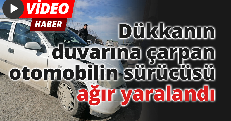 Tıra çarpmamak için manevra yapınca iş yerinin duvarına girdi