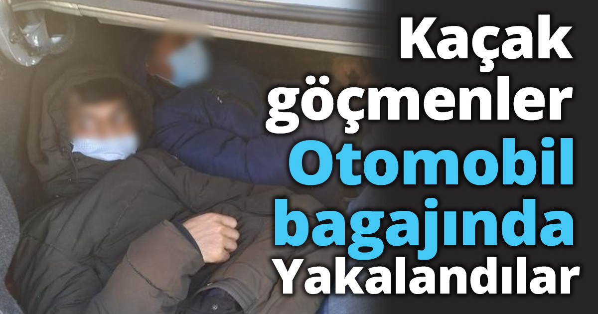 Yakalanan 22 kaçak göçmenden ikisi otomobil bagajında saklanırken bulundu
