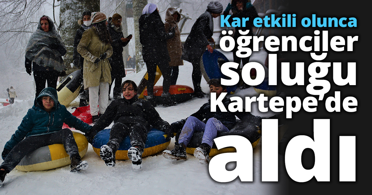 Kartepe'de yoğun kar yağışı