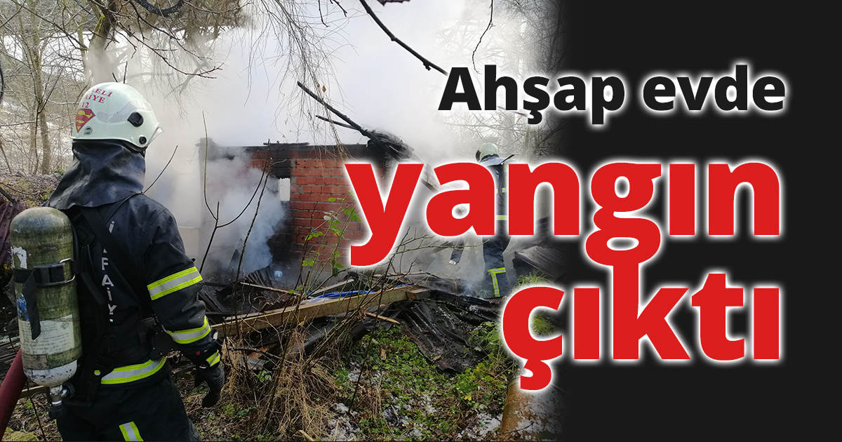 Kocaeli'de ahşap evde yangın çıktı