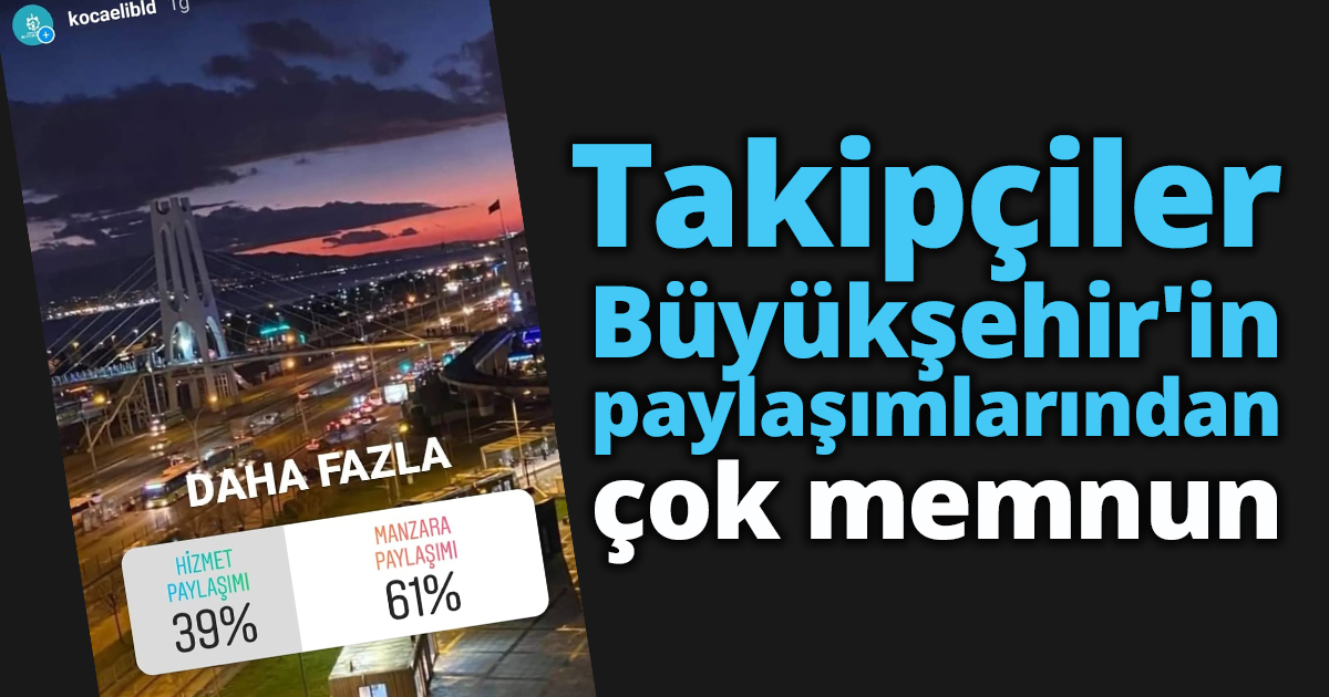 Takipçiler Büyükşehir'in paylaşımlarından çok memnun