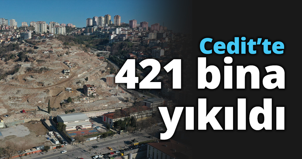 Cedit'te 421 bina yıkıldı