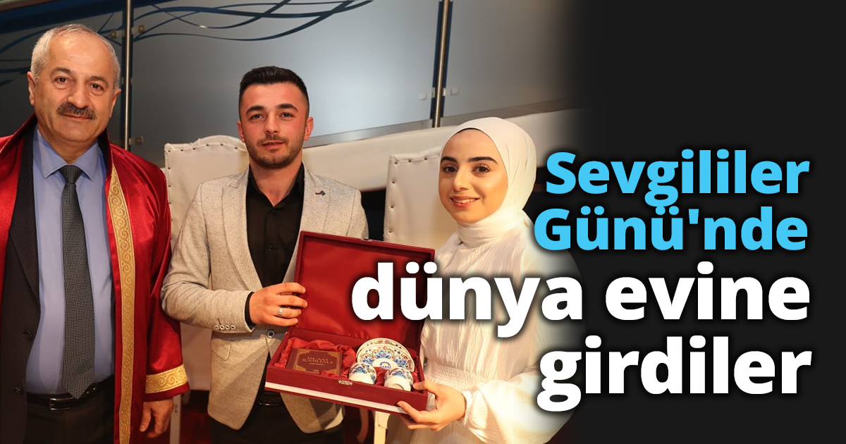 Sevgililer Günü'nde dünya evine girdiler