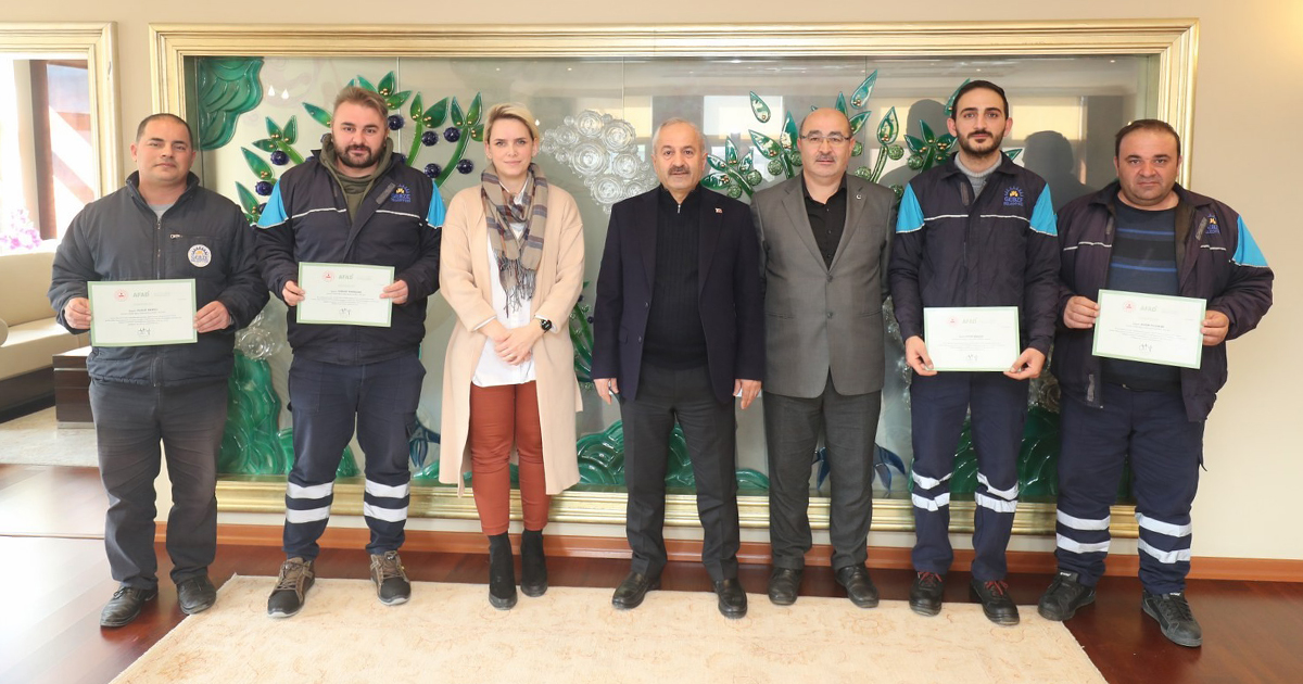 Gebze Belediyesi personellerine teşekkür belgesi verildi