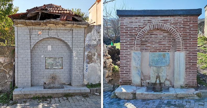 Gölcük Belediyesi Örcün’deki çeşmeleri restore etti