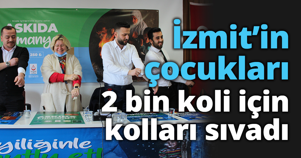 İzmit’in çocukları 2 bin koli için kolları sıvadı