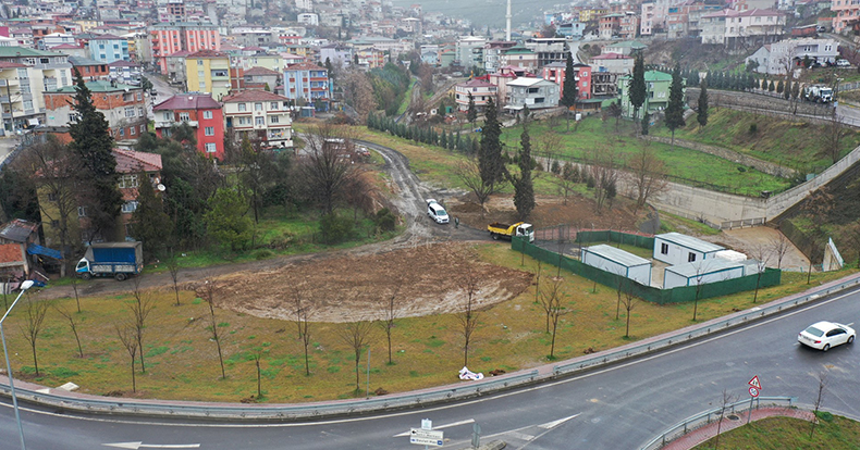 Dilovası Eynerce Deresi yanındaki parkta çalışmalara başlandı