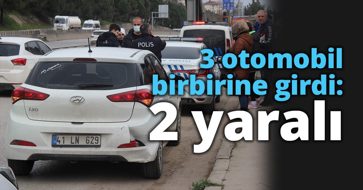 3 otomobil birbirine girdi: 2 yaralı