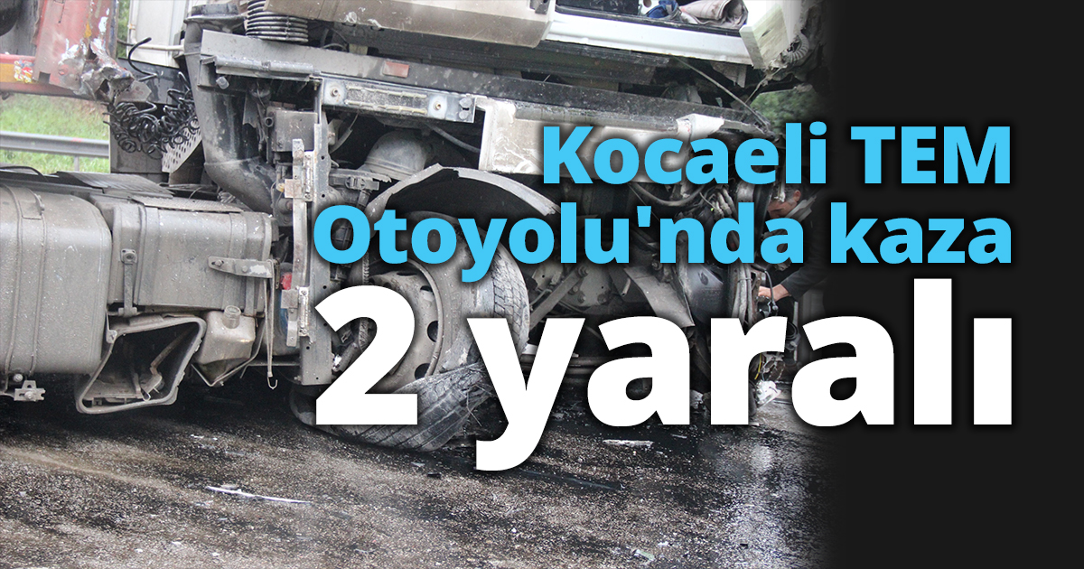 Kocaeli TEM Otoyolu'nda kaza: 2 yaralı