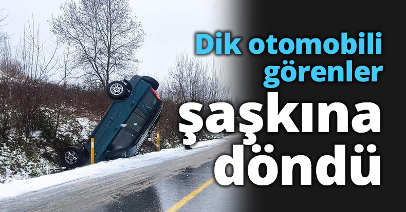 Dik otomobili görenler şaşkına döndü