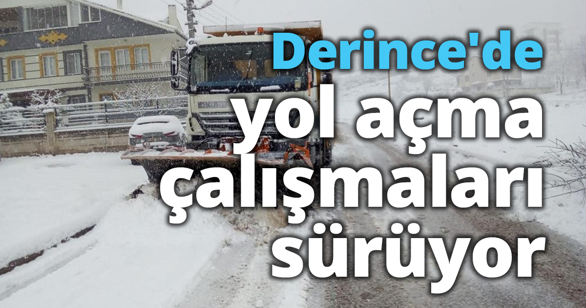 Derince'de yol açma çalışmaları sürüyor