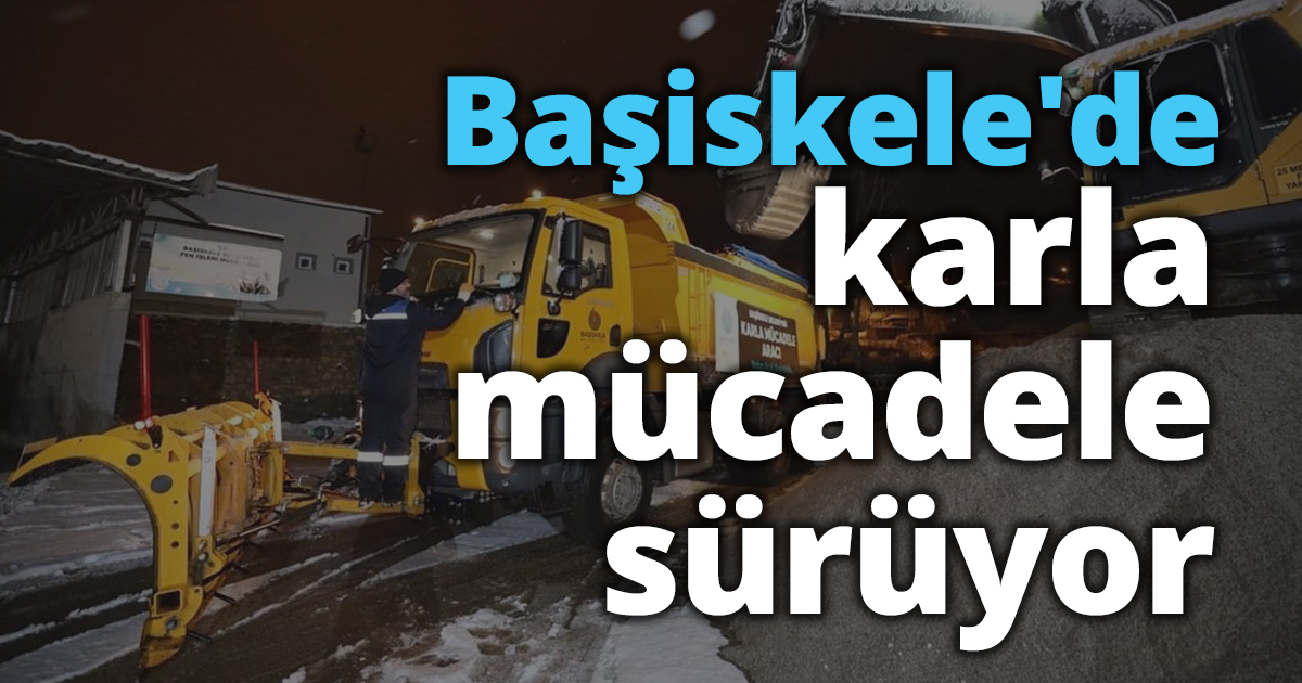 Başiskele'de karla mücadele sürüyor