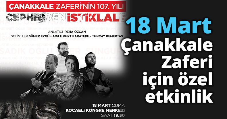 18 Mart Çanakkale Zaferi için özel etkinlik